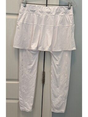 Lilly Pulitzer Luxletic White Skort Leggings Women Athletic Tennis Golf Size L